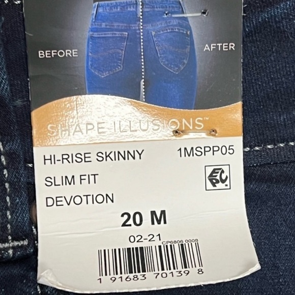 Lee Slim Fit Crop High Rise Skinny Slim Fit Jeans Size 20M - Picture 7 of 8